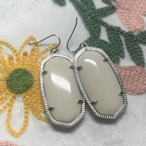 Off-white and silver earrings
